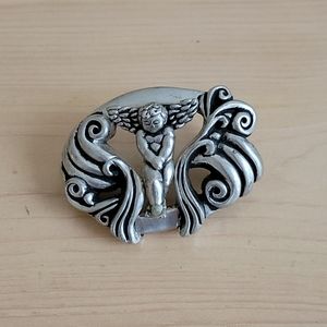Vintage Vicenza Cherub Angel Belt Buckle